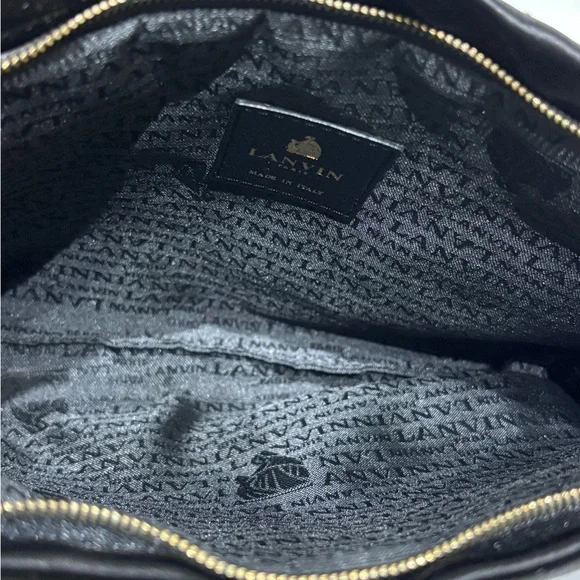 Lanvin Quilted  Black Leather pouch - Picture 11 of 12